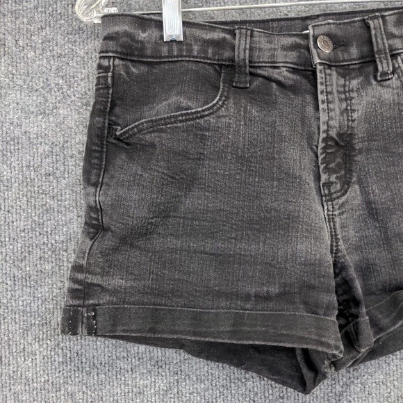Old Navy Womens Jean Shorts Black Size 8 Cotton Blend Pockets - Picture 6 of 11